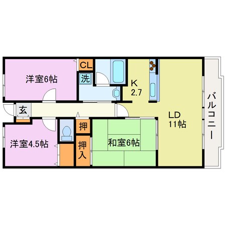 ファミールハイツ京都伏見ステージⅠの物件間取画像